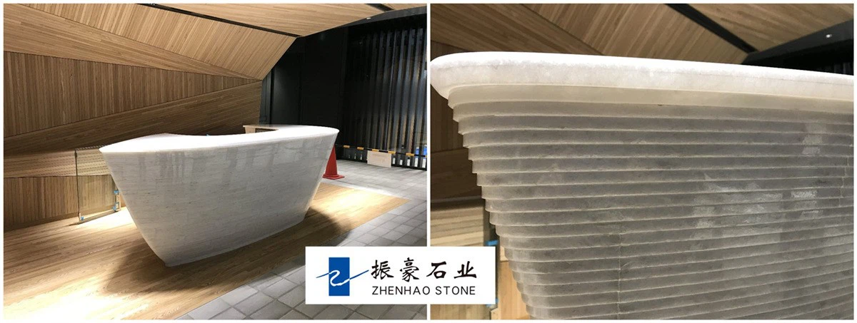 crystal white marble ship design bartop for Japan crystal white marble ship design bartop for Japan
